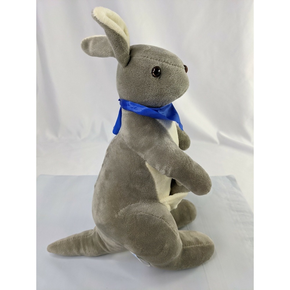 Lissi Doll Gray Kangaroo Plush Joey 12 Inch  Stuffed Animal Toy